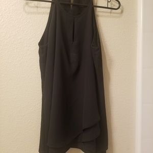 Catherine Malangrino Black tank blouse size small